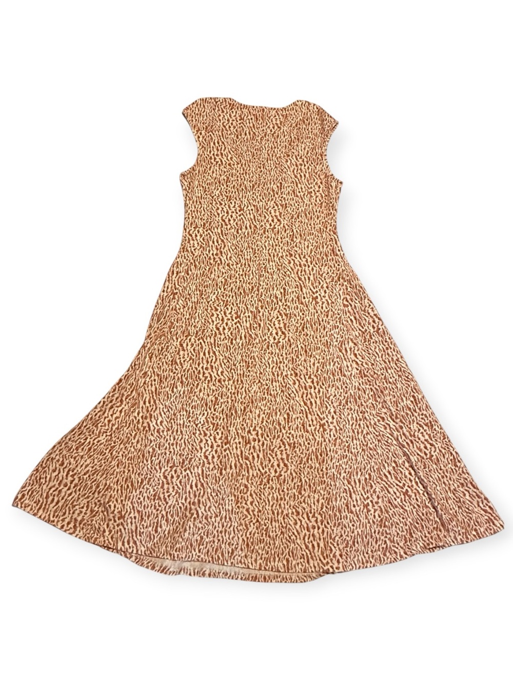 Old Navy Large Sleeveless Peach Print A-Line Midi Dress - Picture 12 of 12